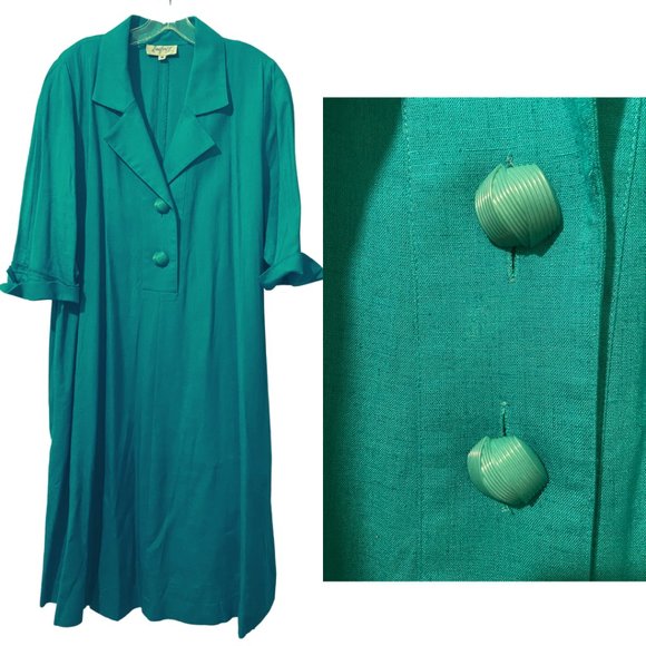 Lansford II Vintage green dress sz 18 - Picture 1 of 6